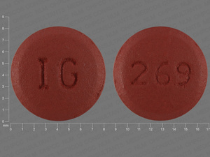 Brown Round pill with imprint 269;IG — Quinapril Quinapril hydrochloride 20 mg; (view 3)