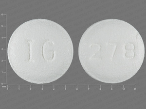 White Round pill with imprint IG;278 — Topiramate Topiramate 25 mg; (view 3)
