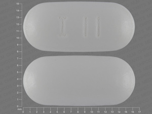 White Oval pill with imprint I;11 — Naproxen Naproxen 500 mg; (view 2)