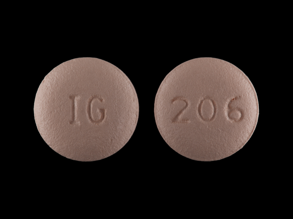 Yellow Round pill with imprint 206;IG — Citalopram Citalopram hydrobromide 10 mg; (view 2)