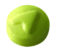 Orange Round pill with imprint A — Aspirin Aspirin 325 mg; (view 2)