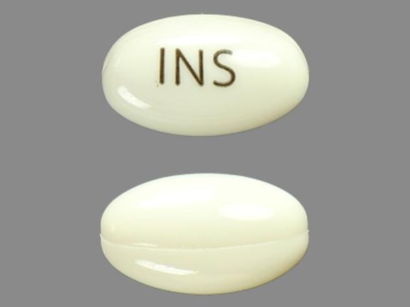 White Capsule pill with imprint INS — Dronabinol Dronabinol 2.5 mg; (view 6)