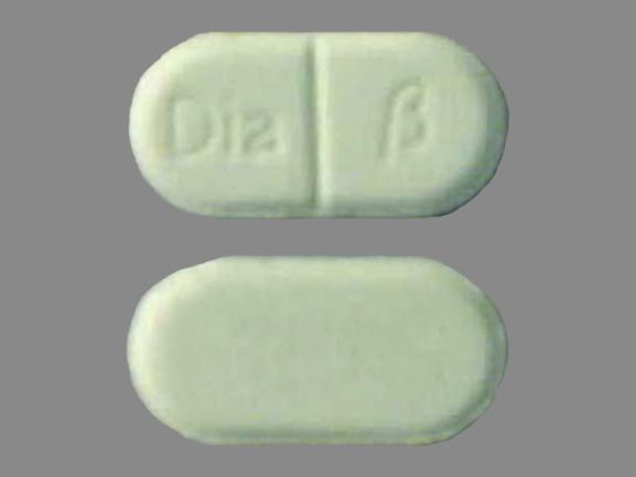 Green Oval pill with imprint Dia;B — Diabeta Glyburide 5 mg; (view 5)