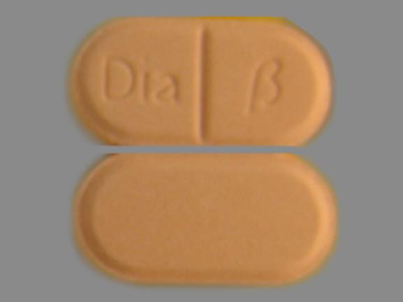 Green Oval pill with imprint Dia;B — Diabeta Glyburide 5 mg; (view 6)