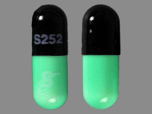 Green Capsule pill with imprint S252;S — Chlordiazepoxide hydrochloride Chlordiazepoxide hydrochloride 10 mg; (view 3)