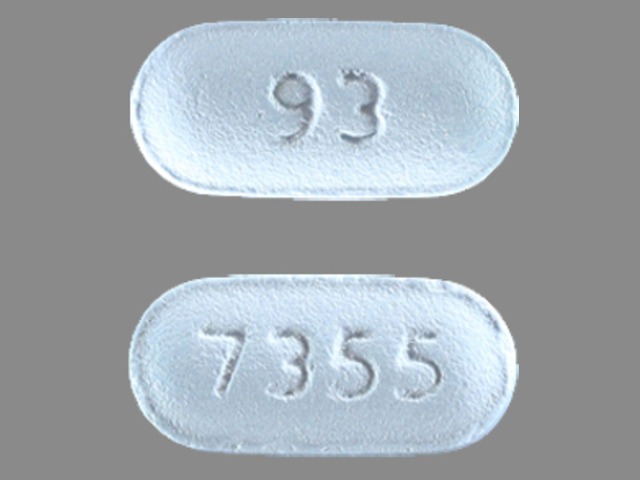 Blue Oval pill with imprint 93;7355 — Finasteride 5 mg (view 3)
