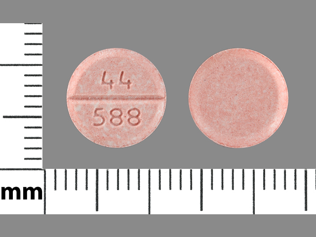 Pink Round pill with imprint 44;588 — Guaifenesin Guaifenesin 200 mg; (view 2)