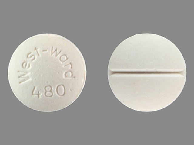 White Round pill with imprint Westward;480 — Propylthiouracil Propylthiouracil 50 mg; (view 2)