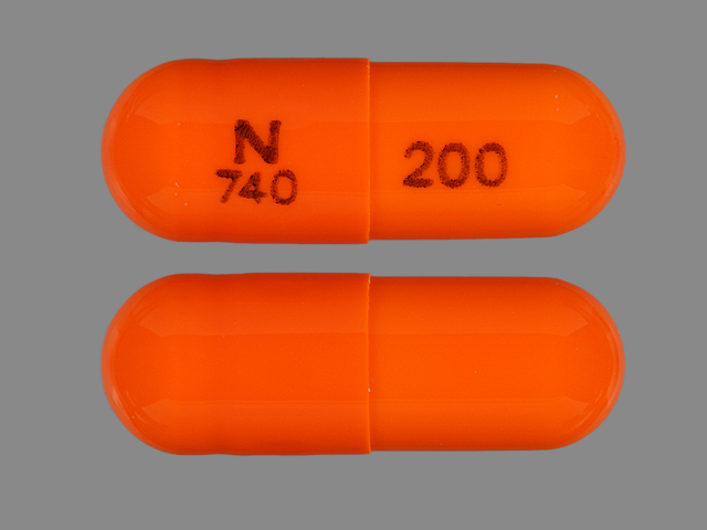 Orange Capsule pill with imprint N;740;200 — Mexiletine hydrochloride 200 mg (view 3)