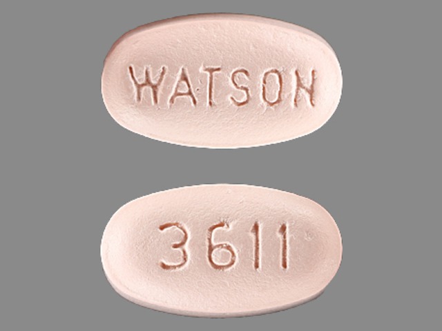 Pink Oval pill with imprint WATSON;3611 — Ropinirole hydrochloride Ropinirole hydrochloride 2 mg; (view 2)