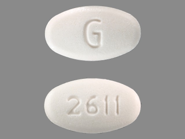 White Oval pill with imprint G;2611 — Terbutaline sulfate Terbutaline sulfate 2.5 mg; (view 2)