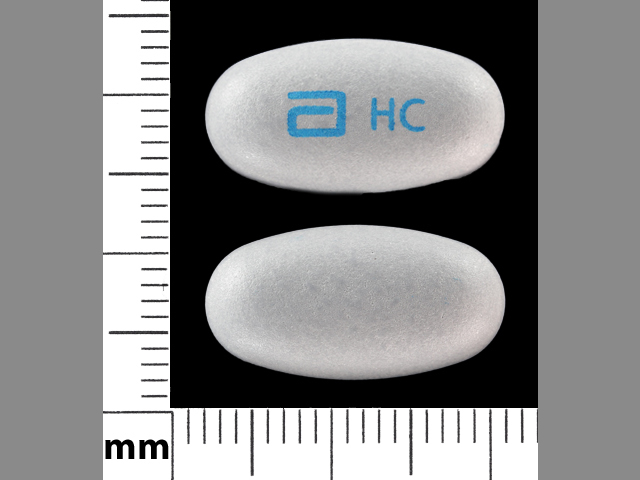 Gray Oval pill with imprint a;HC — Depakote Divalproex sodium 500 mg; (view 2)