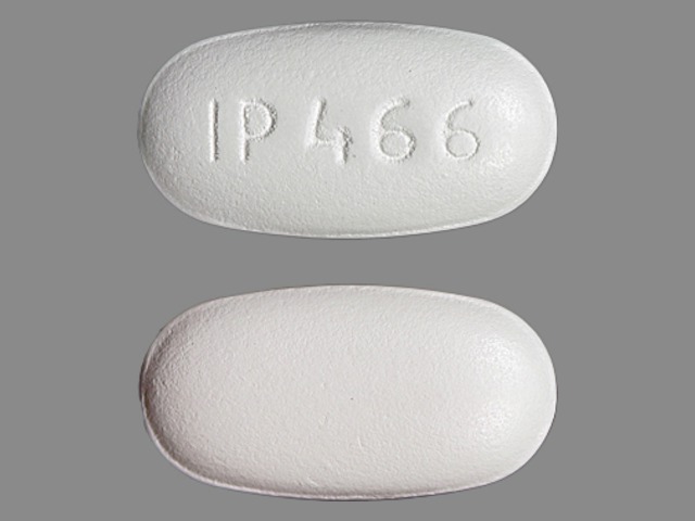 White Oval pill with imprint IP;466 — Ibuprofen Ibuprofen 800 mg; (view 2)