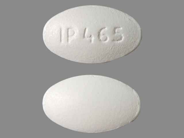 White Oval pill with imprint IP;465 — Ibuprofen Ibuprofen 600 mg; (view 6)