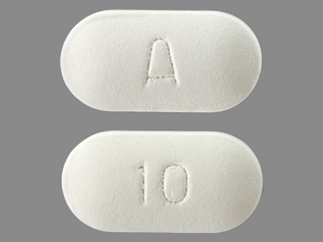 White Capsule pill with imprint 10;A — Mirtazapine Mirtazapine 45 mg; (view 4)