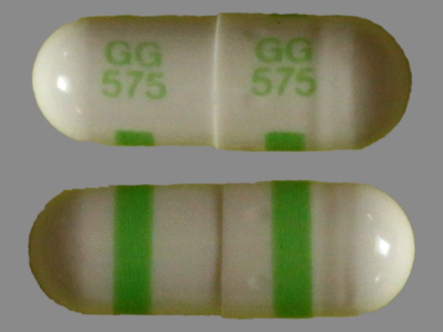 White Capsule pill with imprint GG575 — Fluoxetine hydrochloride Fluoxetine hydrochloride 10 mg; (view 2)