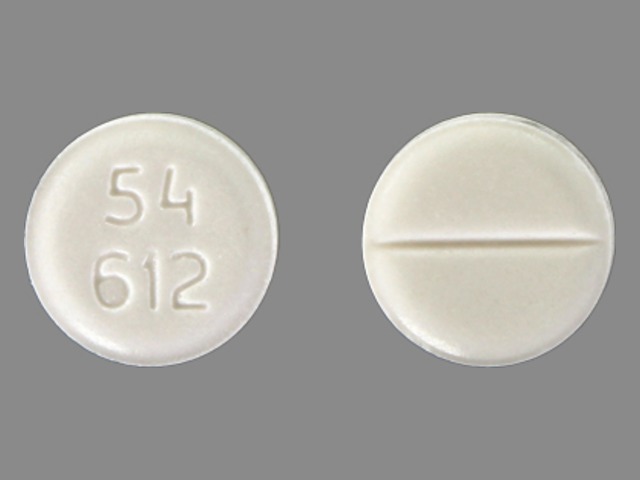 White Round pill with imprint 54;612 — Prednisone Prednisone 5 mg; (view 2)