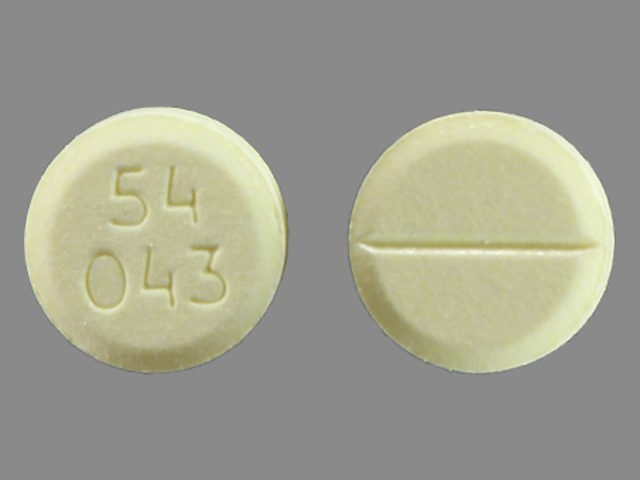 Yellow Round pill with imprint 54;043 — Azathioprine Azathioprine 50 mg; (view 2)