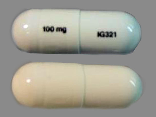 White Capsule pill with imprint IG321;100mg — Gabapentin Gabapentin 100 mg; (view 3)