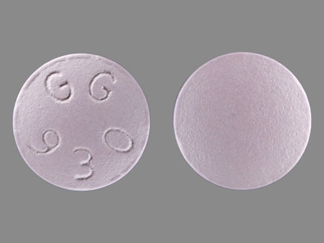 Purple Round pill with imprint GG930 — Bupropion hydrochloride Bupropion hydrochloride 100 mg; (view 2)