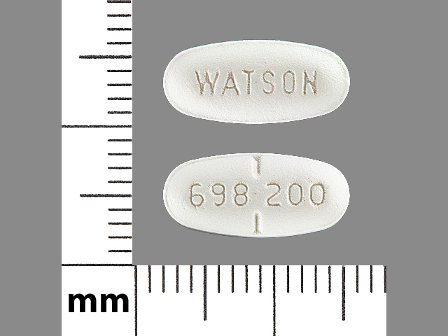 White Oval pill with imprint WATSON;698;200 — Hydroxychloroquine sulfate 200 mg (view 3)
