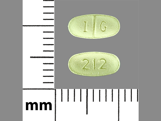 Green Oval pill with imprint I;G;212 — Sertraline Sertraline hydrochloride 25 mg; (view 2)