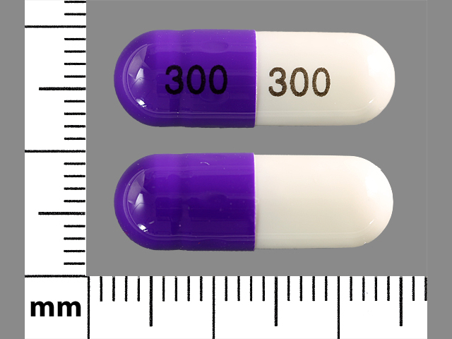 Purple;white Capsule pill with imprint 300 — Diltiazem hydrochloride Diltiazem hydrochloride 300 mg (view 3)
