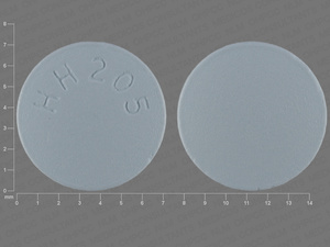 Blue Round pill with imprint HH205 — Donepezil hydrochloride Donepezil hydrochloride 5 mg; (view 2)
