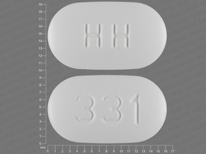 White Capsule pill with imprint HH;331 — Irbesartan Irbesartan 300 mg; (view 2)