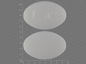 White Oval pill with imprint L612 — Loratadine Loratadine 10 mg; (view 2)
