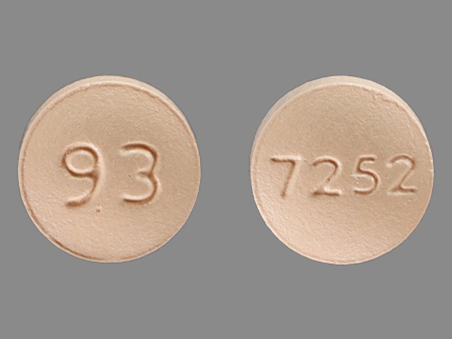 Orange Round pill with imprint 93;7252 — Fexofenadine hydrochloride 60 mg (view 2)