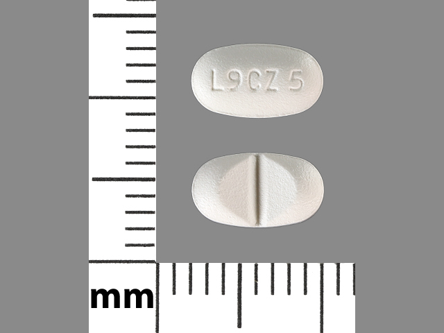 White Oval pill with imprint L9CZ;5 — Levocetirizine dihydrochloride 5 mg (view 3)