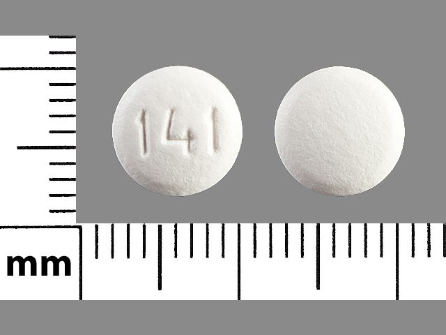 White Round pill with imprint 141 — Bupropion hydrochloride 150 mg (view 3)