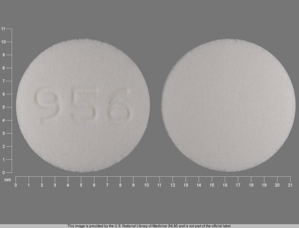 White Round pill with imprint 956 — Alfuzosin hydrochloride 10 mg (view 2)