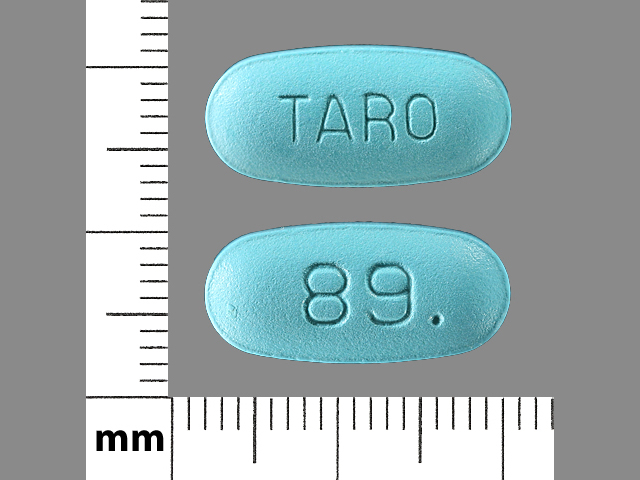 Blue Oval pill with imprint TARO;89 — Etodolac Etodolac 500 mg; (view 5)