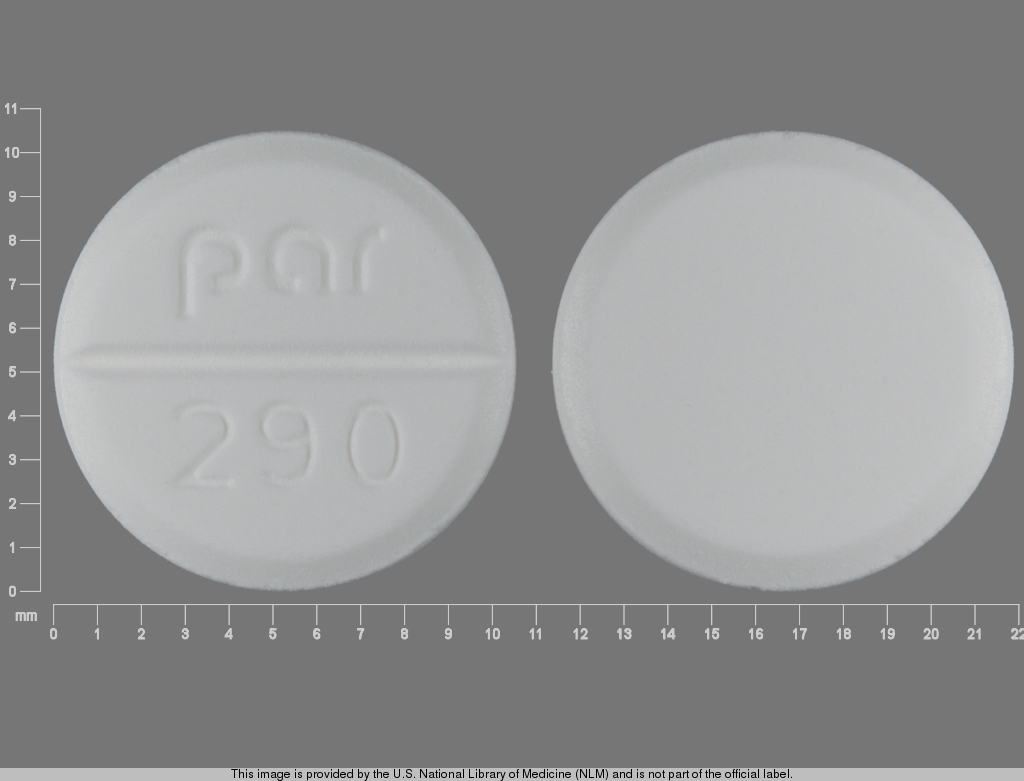 White Round pill with imprint par;290 — Megestrol acetate 40 mg (view 2)