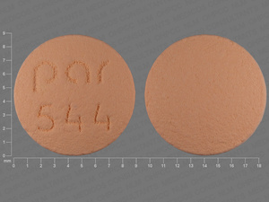 Brown Round pill with imprint Par;544 — Ranitidine Ranitidine hydrochloride 150 mg; (view 2)