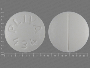 White Round pill with imprint PLIVA;434 — Trazodone hydrochloride Trazodone hydrochloride 100 mg; (view 5)