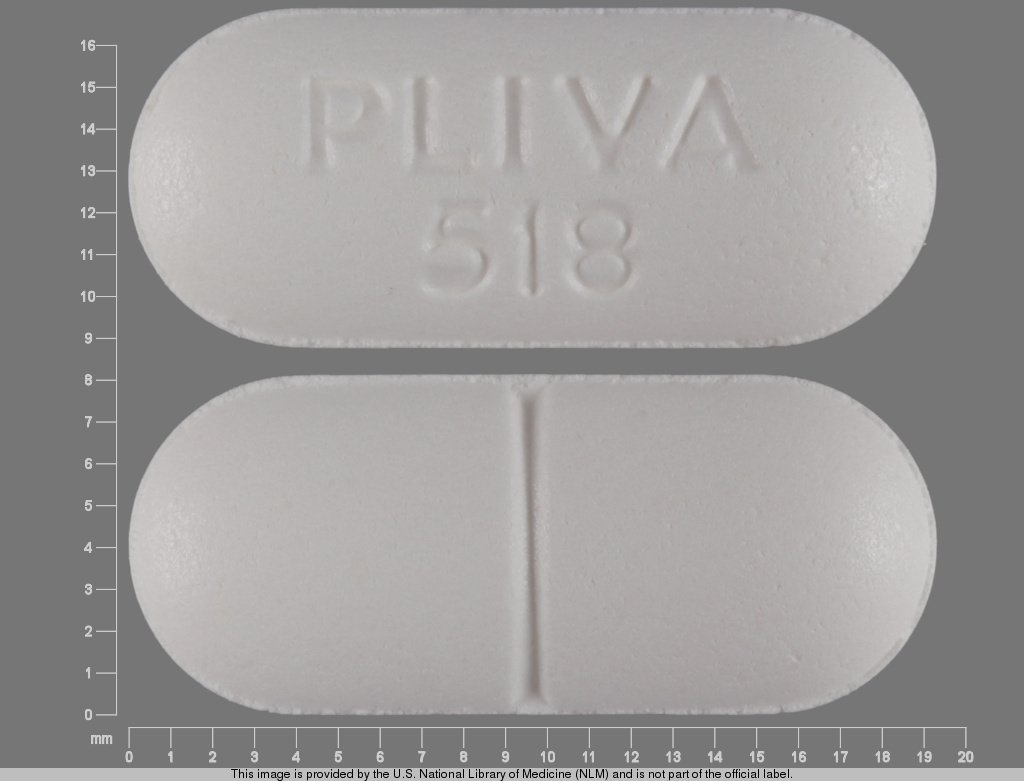White Oval pill with imprint PLIVA;518 — Theophylline 450 mg (view 2)