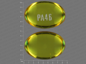 Yellow Capsule pill with imprint PA46 — Benzonatate Benzonatate 100 mg; (view 3)