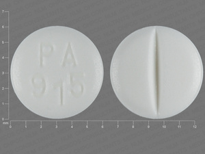 White Round pill with imprint PA;915 — Torsemide Torsemide 5 mg; (view 2)