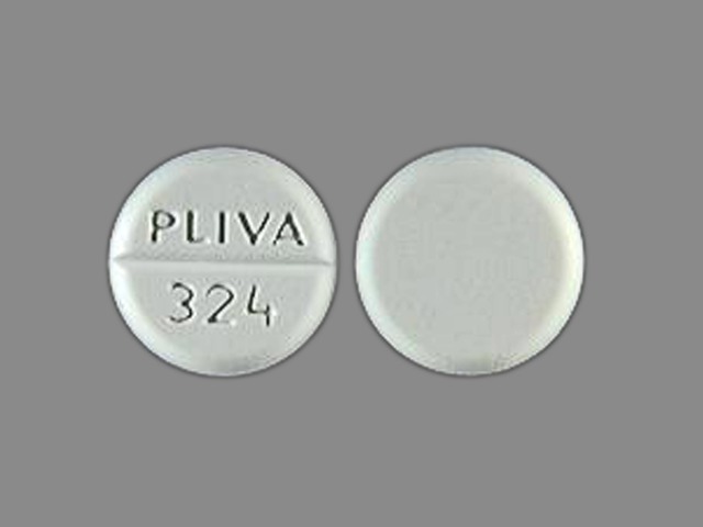 White Round pill with imprint PLIVA;324 — Bethanechol chloride 10 mg (view 2)