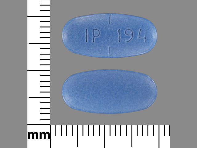 Blue Oval pill with imprint IP;194 — Naproxen sodium Naproxen sodium 550 mg; (view 3)