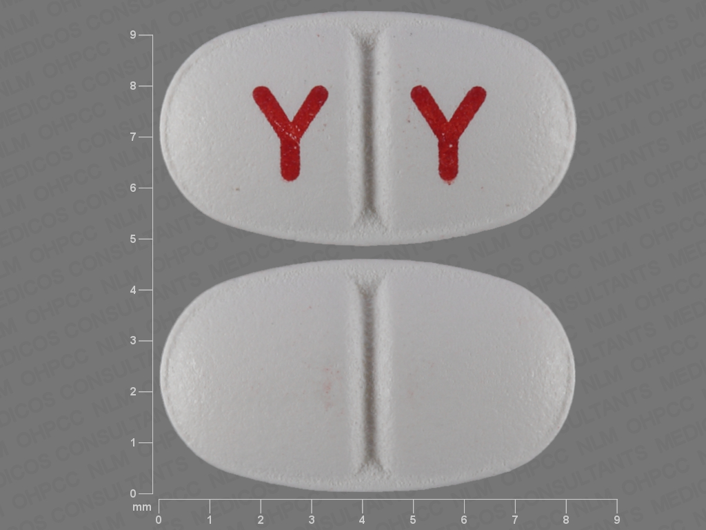 White Oval pill with imprint Y — Xyzal Levocetirizine dihydrochloride 5 mg; (view 2)