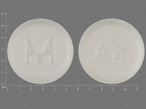 White Round pill with imprint M;A2 — Atenolol Atenolol 25 mg; (view 3)