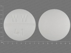 White Round pill with imprint WW;41 — Digoxin 0.25 mg (view 2)
