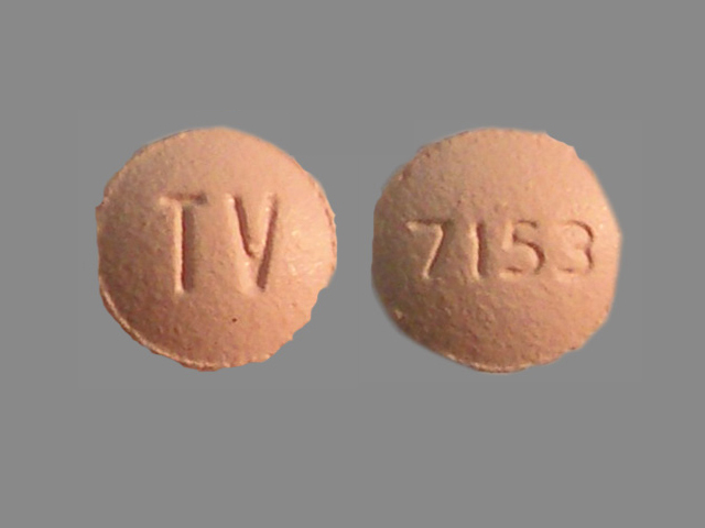 Pink Round pill with imprint 7153;TV — Simvastatin Simvastatin 10 mg; (view 2)