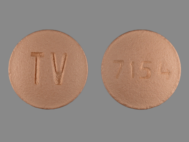 Brown Round pill with imprint 7154;TV — Simvastatin Simvastatin 20 mg; (view 3)