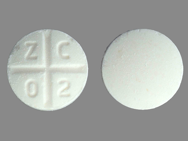 White Round pill with imprint Z;C;0;2 — Promethazine hydrochloride Promethazine hydrochloride 25 mg; (view 2)