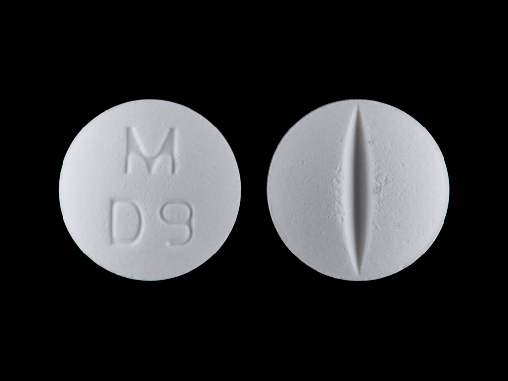 White Round pill with imprint M;D9 — Doxazosin 1 mg (view 3)